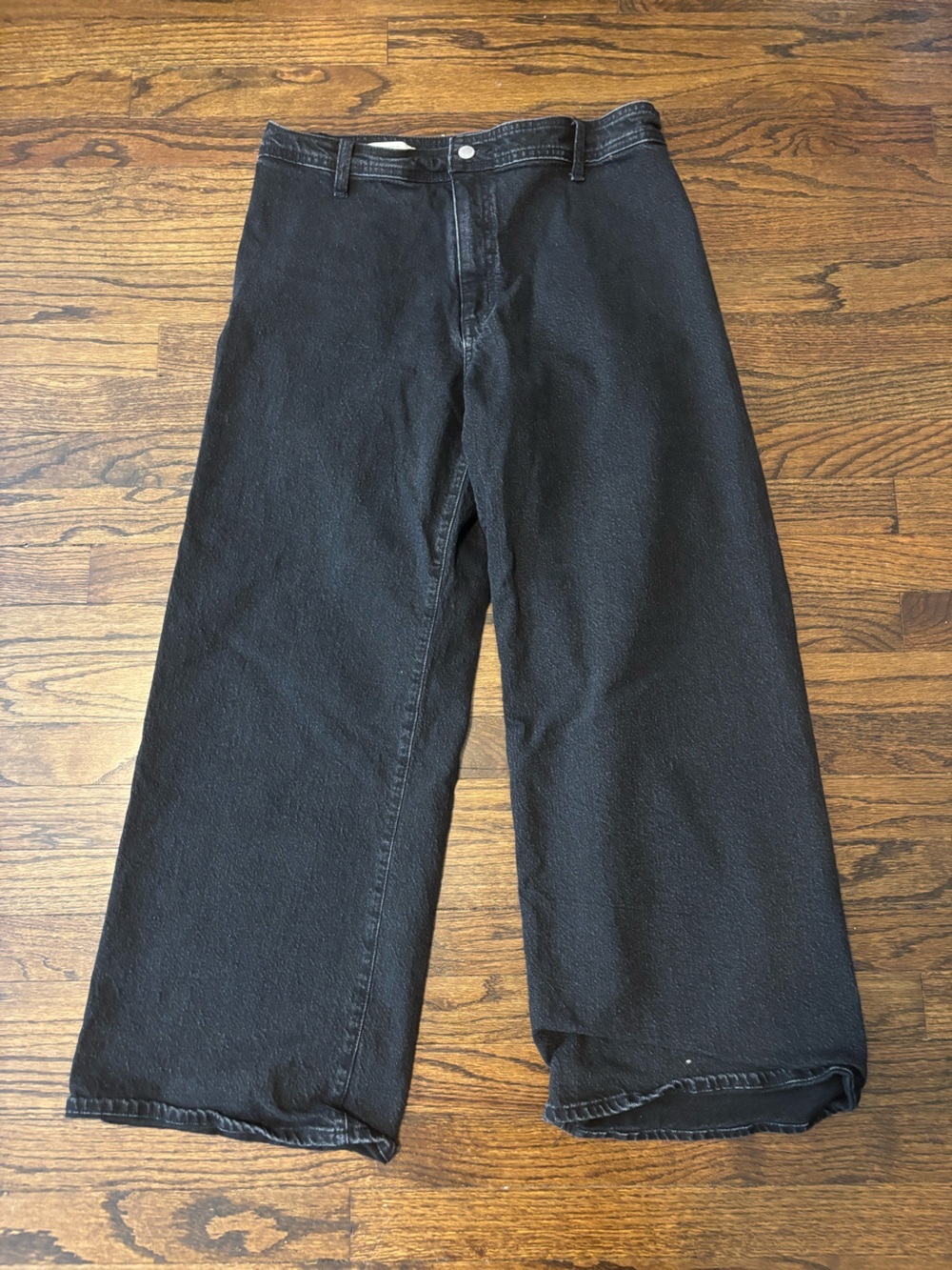 Universal Threads Black Cotton Sailor Wide Leg Jeans Size 12 Regular